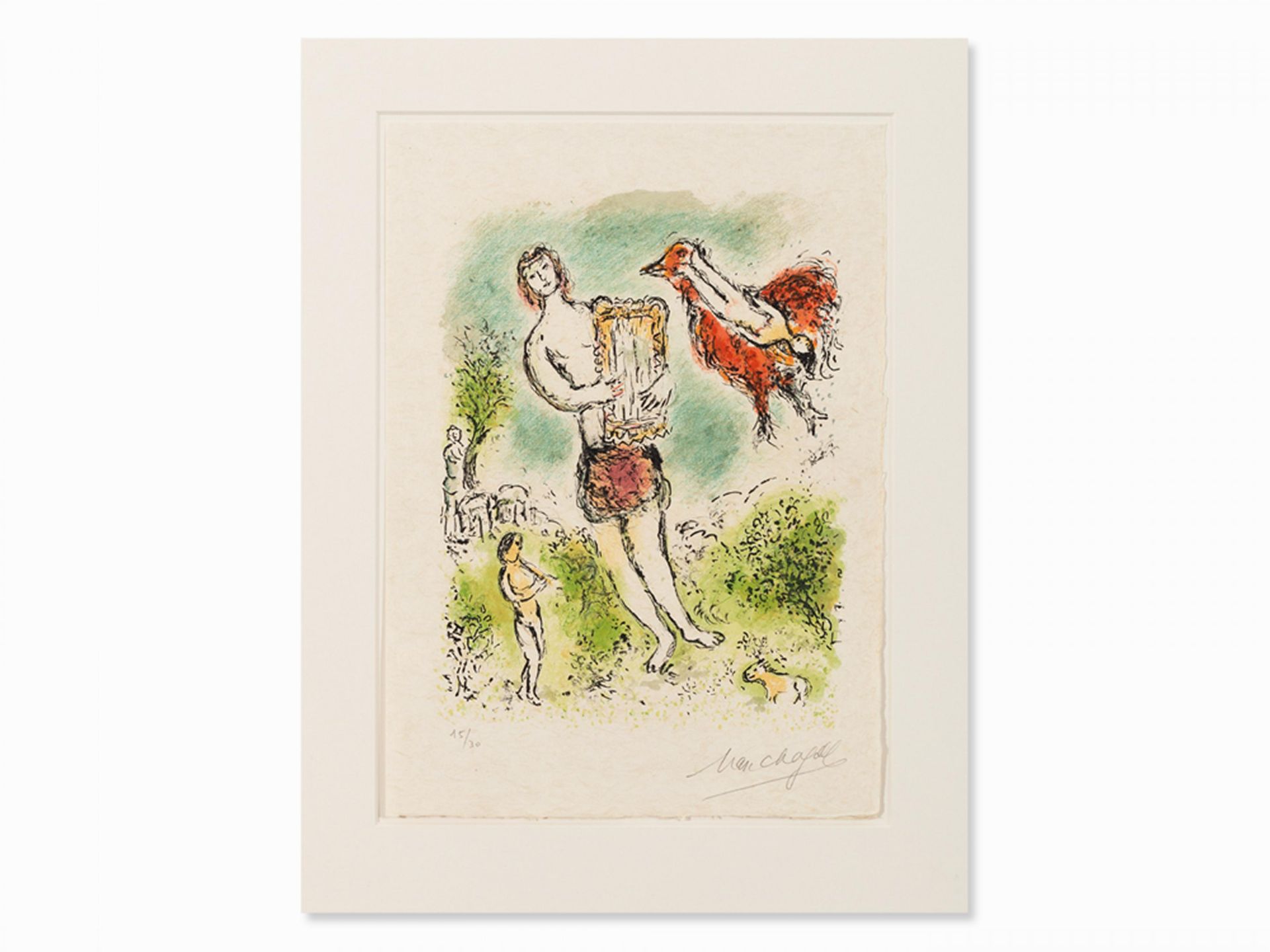 Chagall, Marc 1887 Witebsk - 1985 St. Paul de Vence Theoklymenos Farblithografie auf Japon nacré