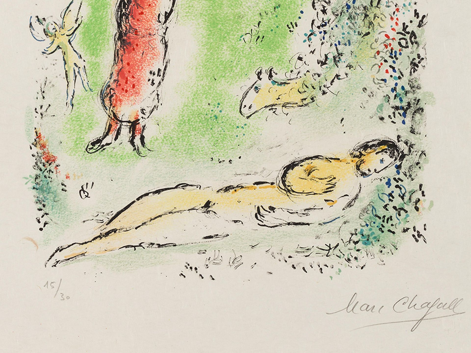 Chagall, Marc 1887 Witebsk - 1985 St. Paul de Vence Athene senkt Odysseus in den Schlaf - Image 3 of 9