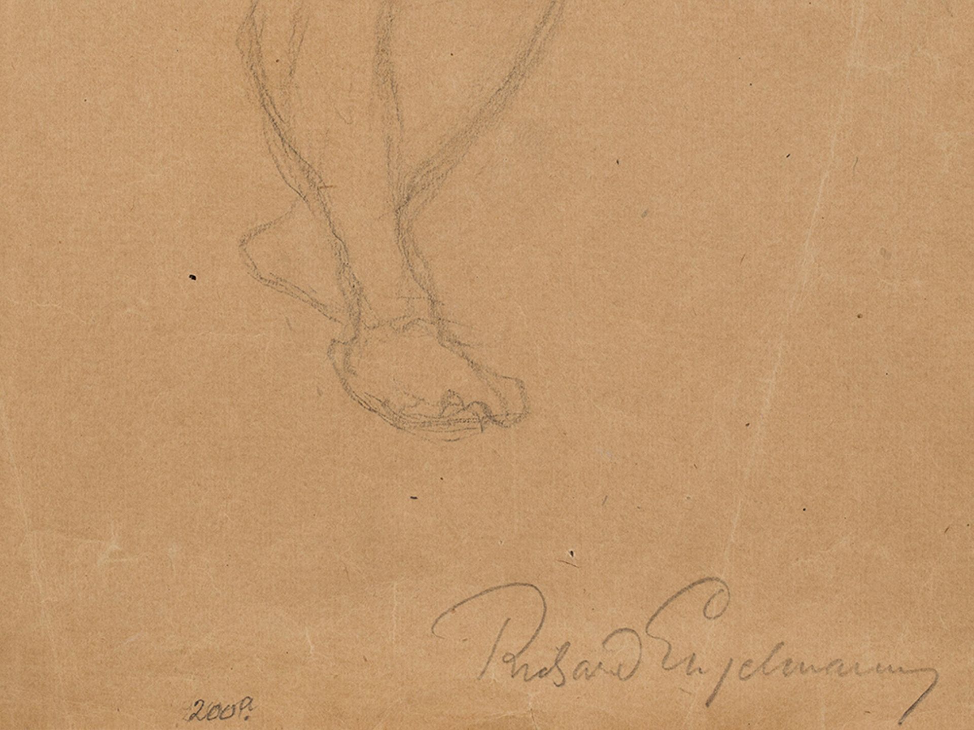 Engelmann, Richard 1868 Bayreuth Aktstudie Bleistift auf Zeichenpapier Um 1920 Signiert und - Image 3 of 5