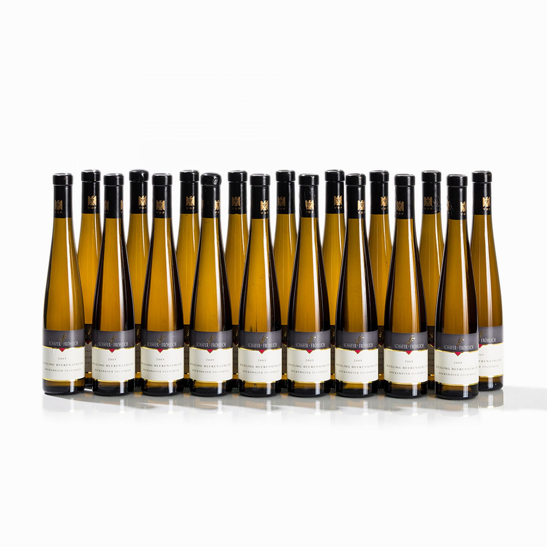 18 halbe Flaschen Bockenauer Felseneck Riesling Beerenauslese Erzeuger: Weingut Schäfer-Fröhlich