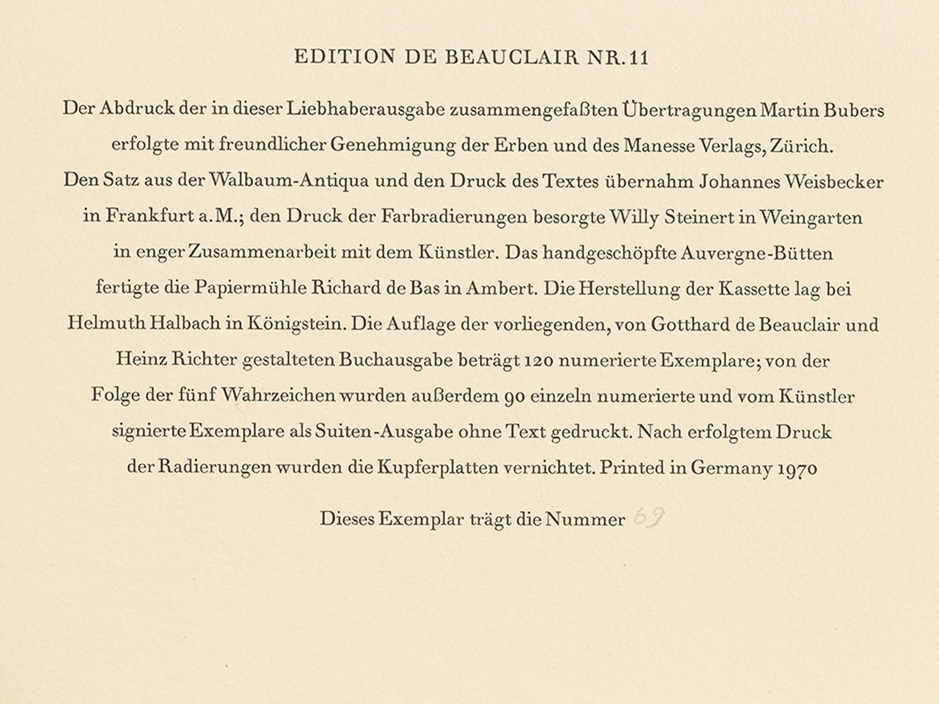 Springer, Ferdinand 1907 Berlin - 1988 Grasse Mappenwerk: "Reden und Gleichnisse des Tschuang- - Bild 5 aus 8