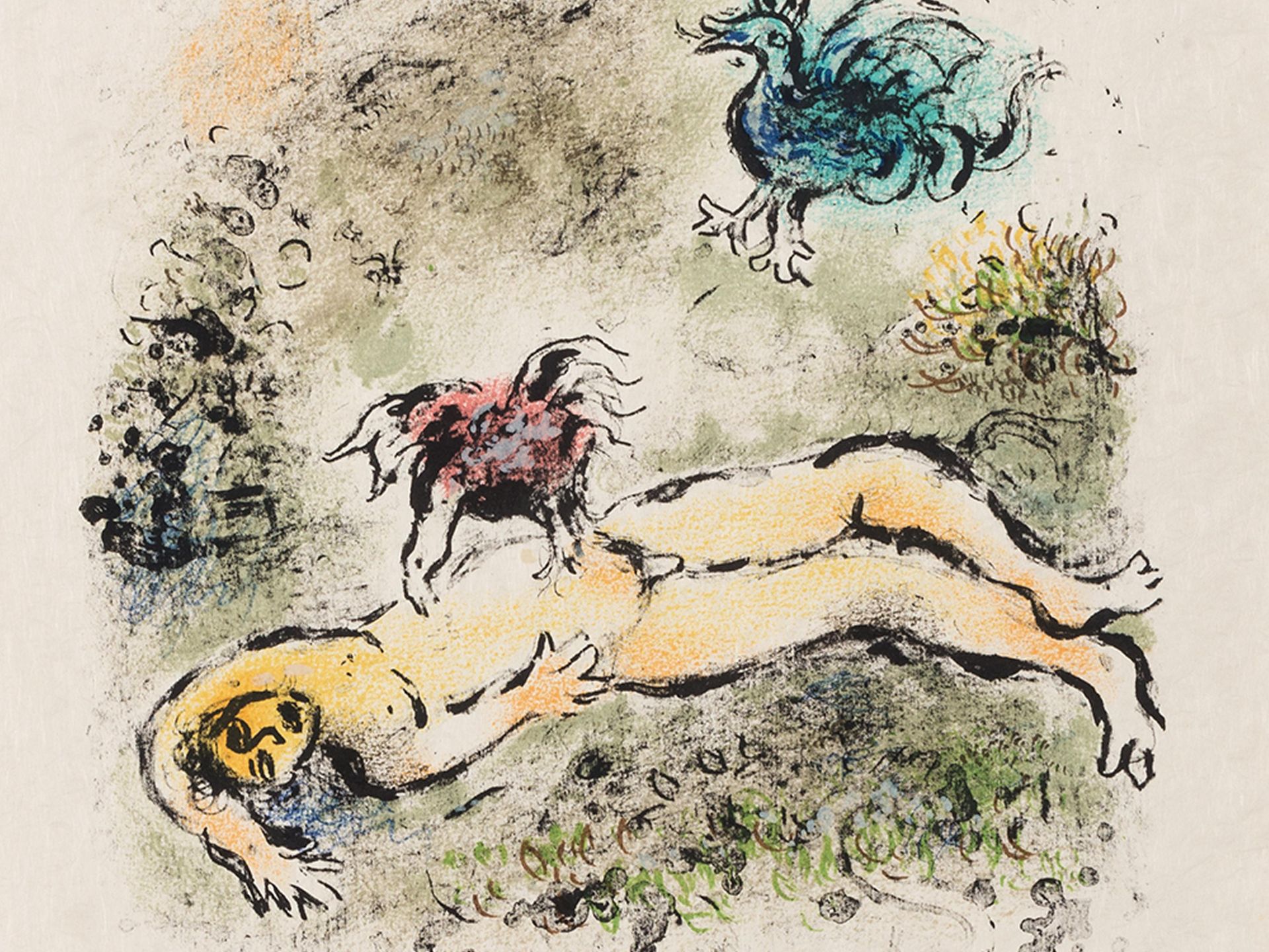 Chagall, Marc 1887 Witebsk - 1985 St. Paul de Vence Tityos Farblithografie auf Japon nacré 1974 - Image 2 of 8