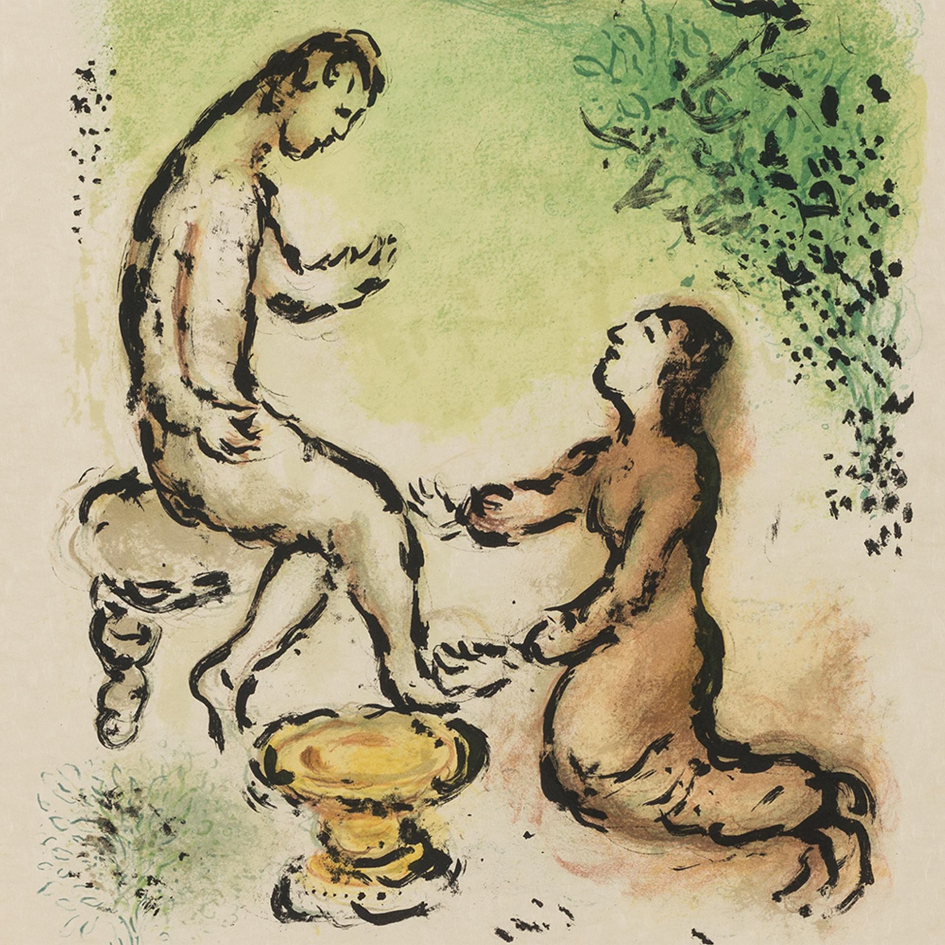 Chagall, Marc 1887 Witebsk - 1985 St. Paul de Vence Odysseus und Euryklea Farblithografie auf - Image 9 of 9