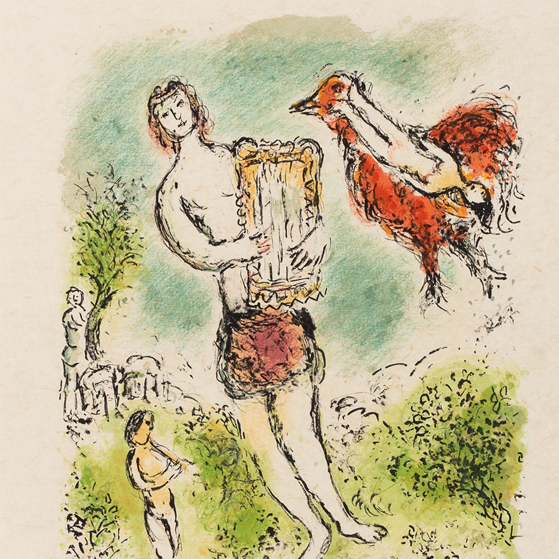 Chagall, Marc 1887 Witebsk - 1985 St. Paul de Vence Theoklymenos Farblithografie auf Japon nacré - Image 8 of 8