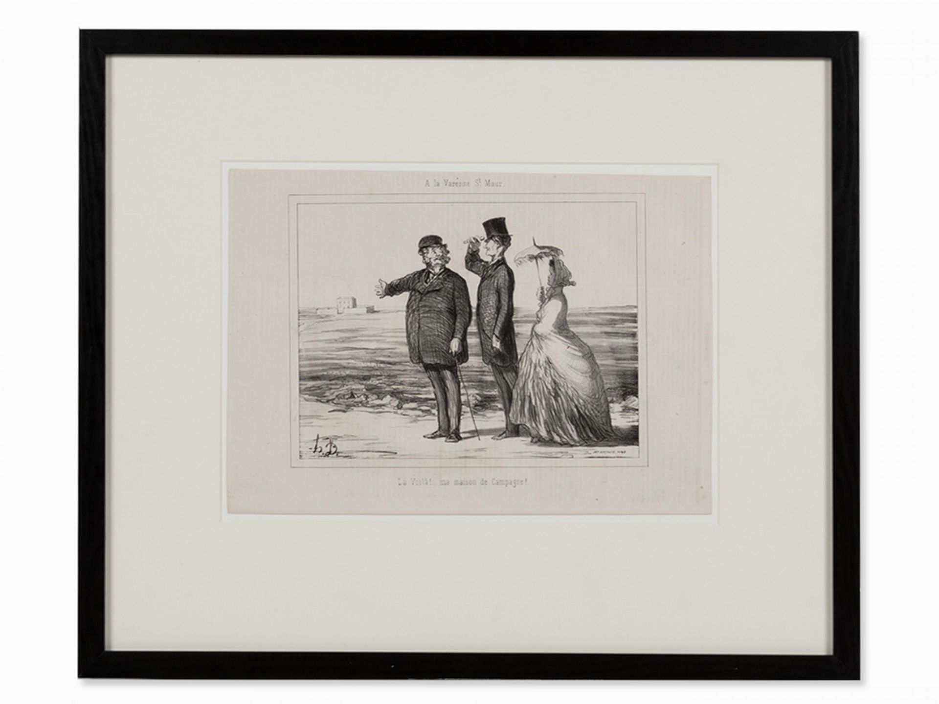 Daumier, Honoré (1808 Marseille - 1879 Valmondois) A la Varenne-Saint-Maur Lithografie auf Papier