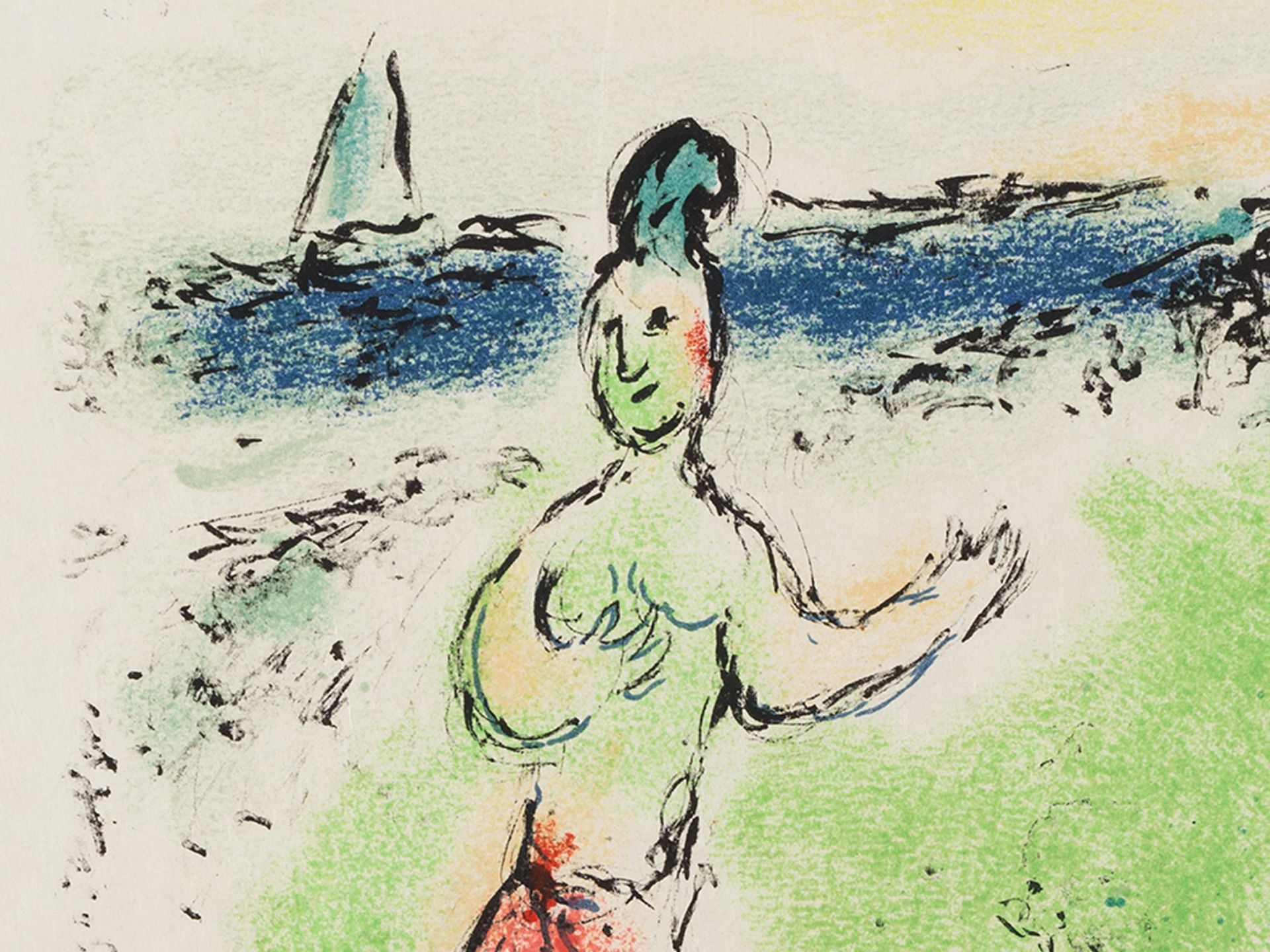 Chagall, Marc 1887 Witebsk - 1985 St. Paul de Vence Athene senkt Odysseus in den Schlaf - Image 6 of 9