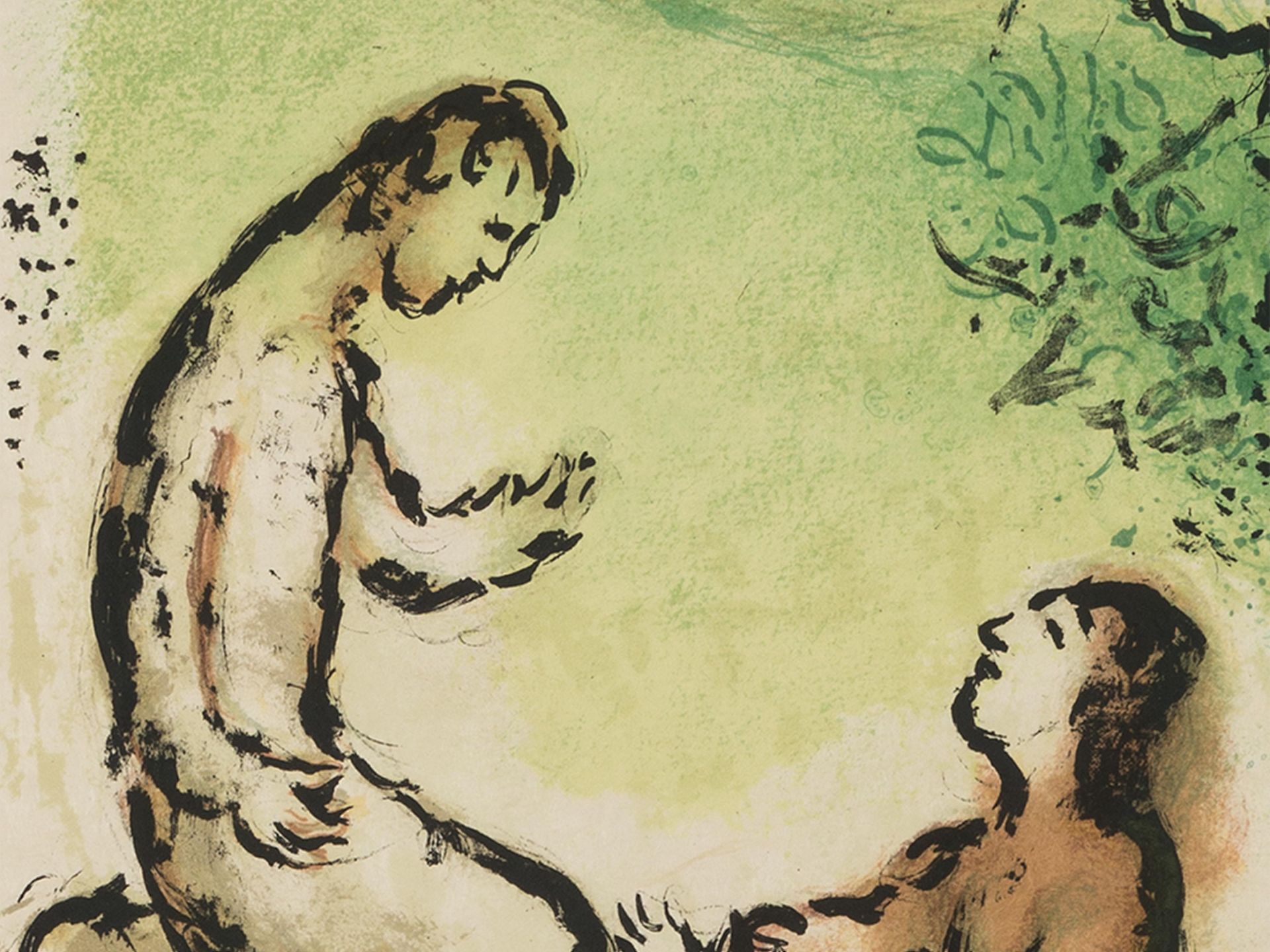 Chagall, Marc 1887 Witebsk - 1985 St. Paul de Vence Odysseus und Euryklea Farblithografie auf - Image 6 of 9