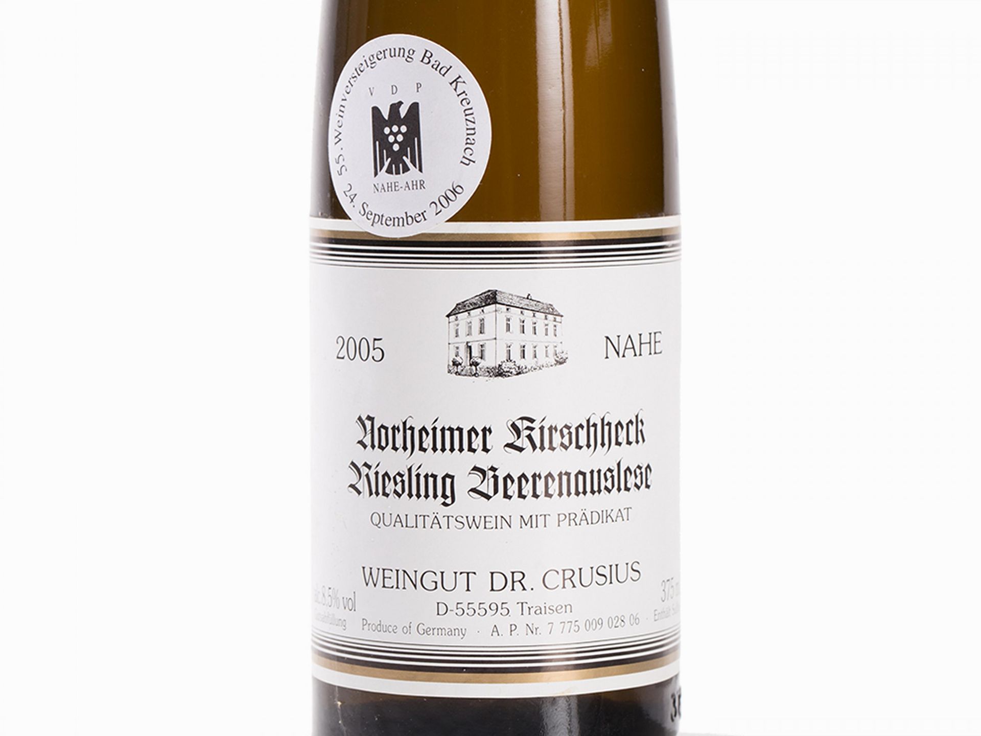 24 Halbe Flaschen Norheimer Kirschheck Riesling Beerenauslese Erzeuger: Dr. Crusius Jahrgang 2005 - Bild 3 aus 6