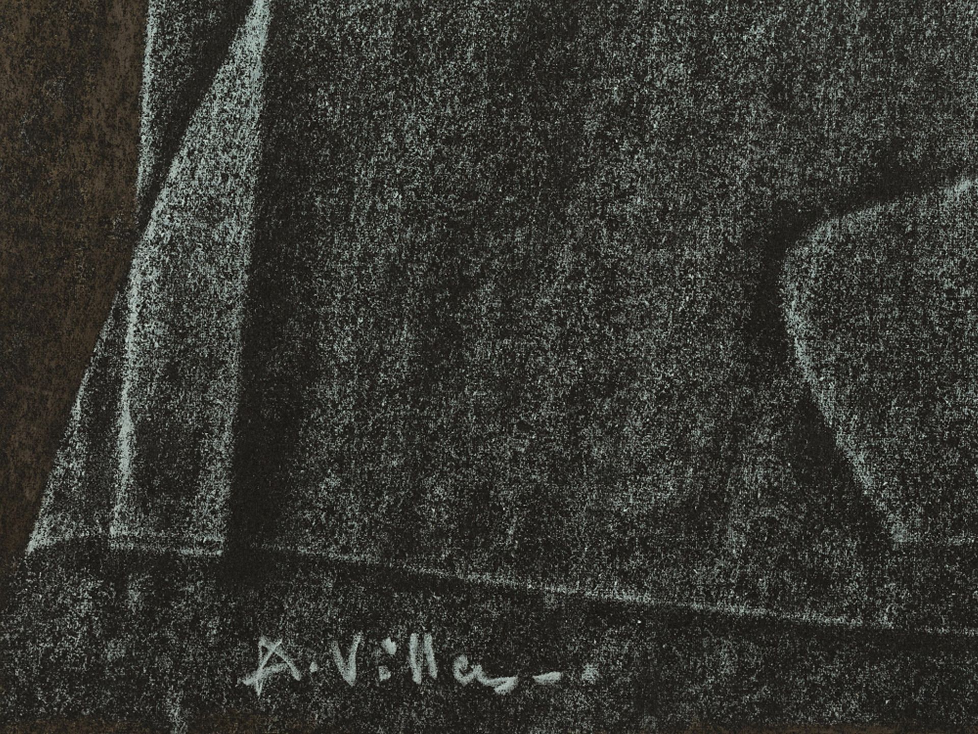 Villers, André 1930 Beaucourt Ohne Titel (Abstrakte Komposition) Frottage (Weiße und schwarze - Bild 3 aus 8