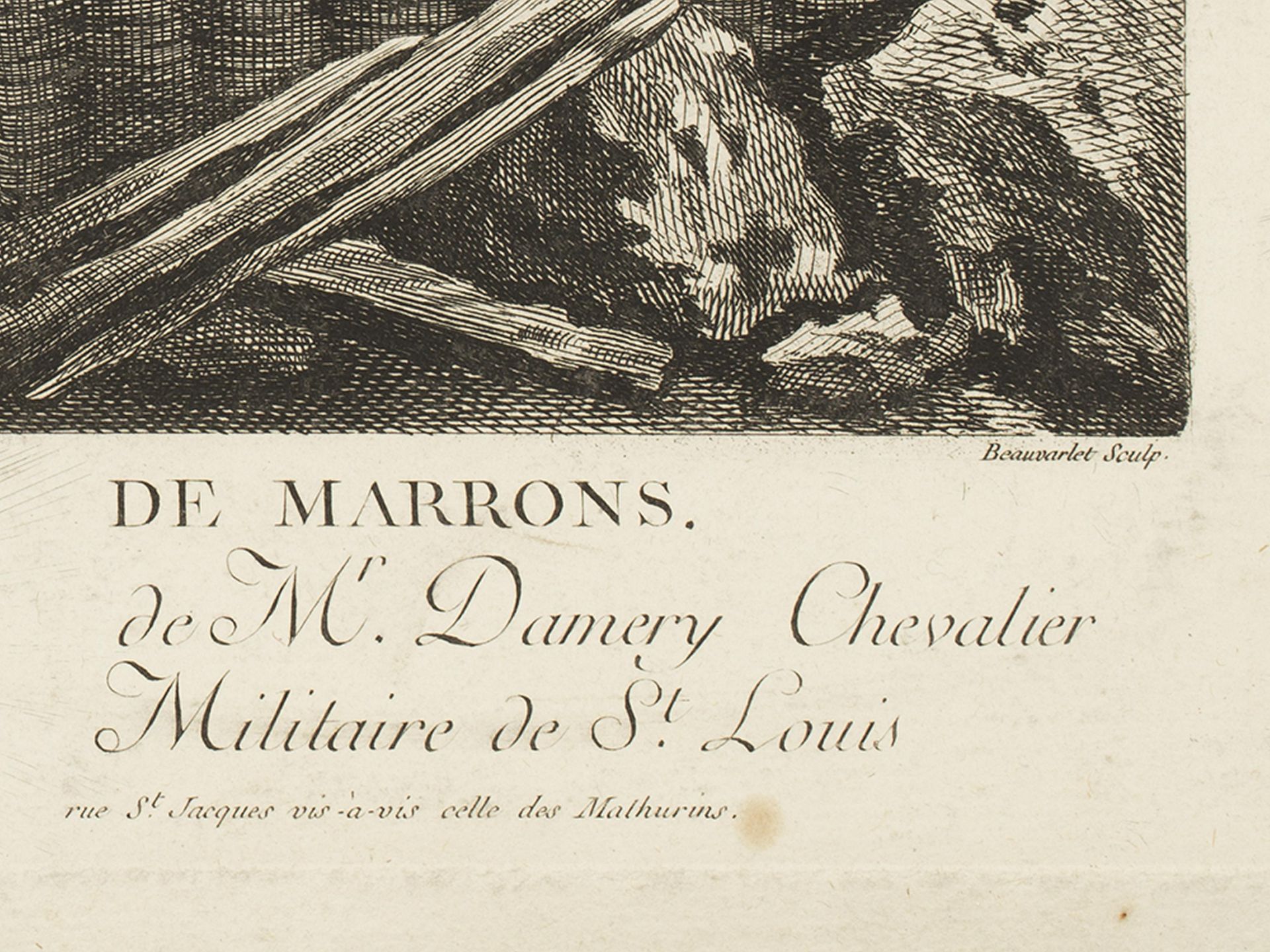 Beauvarlet, Jacques-Firmin (1731 Abbeville - 1797 Paris) La Marchande de Marrons Kupferstich auf - Bild 3 aus 9