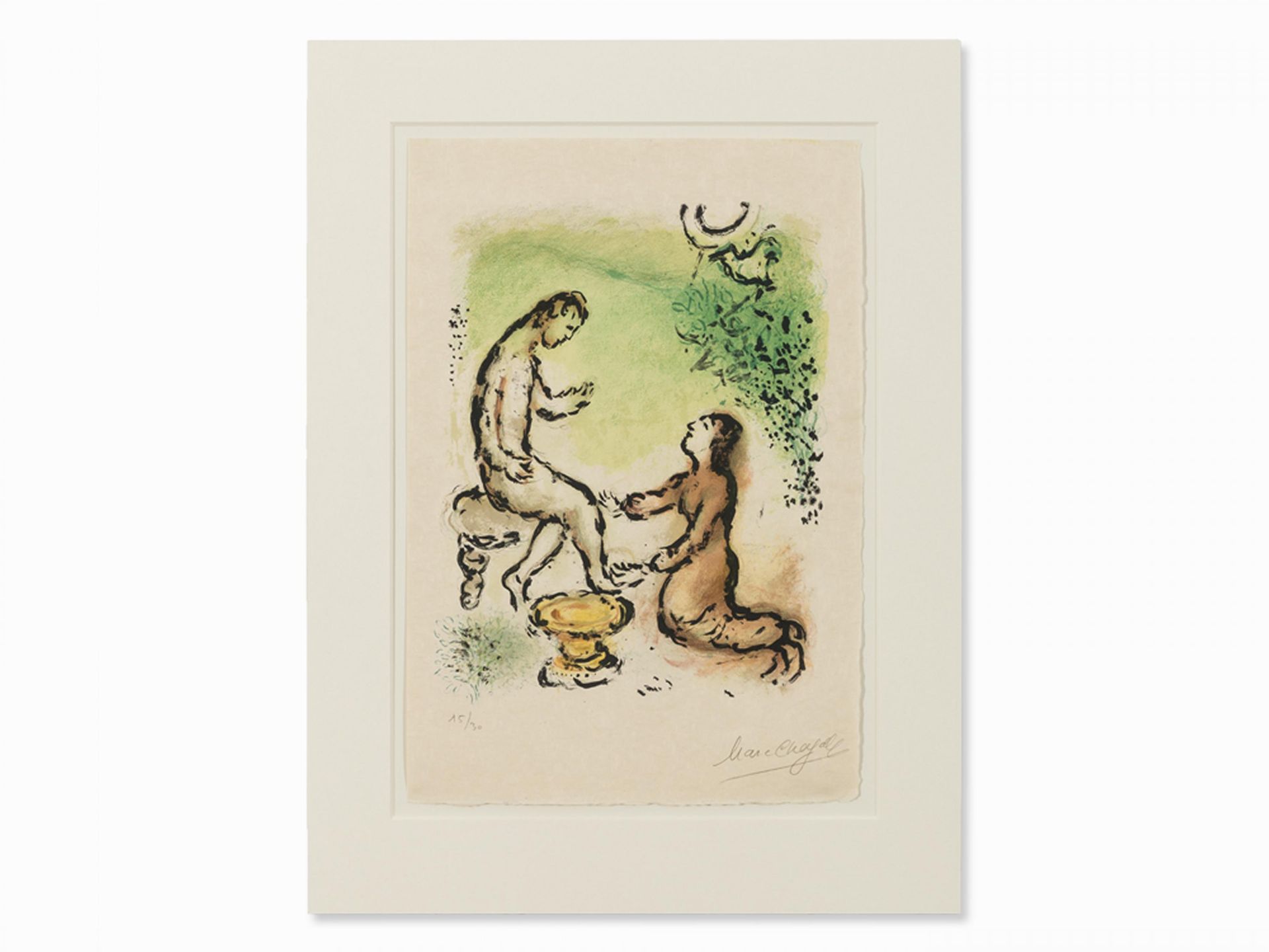 Chagall, Marc 1887 Witebsk - 1985 St. Paul de Vence Odysseus und Euryklea Farblithografie auf