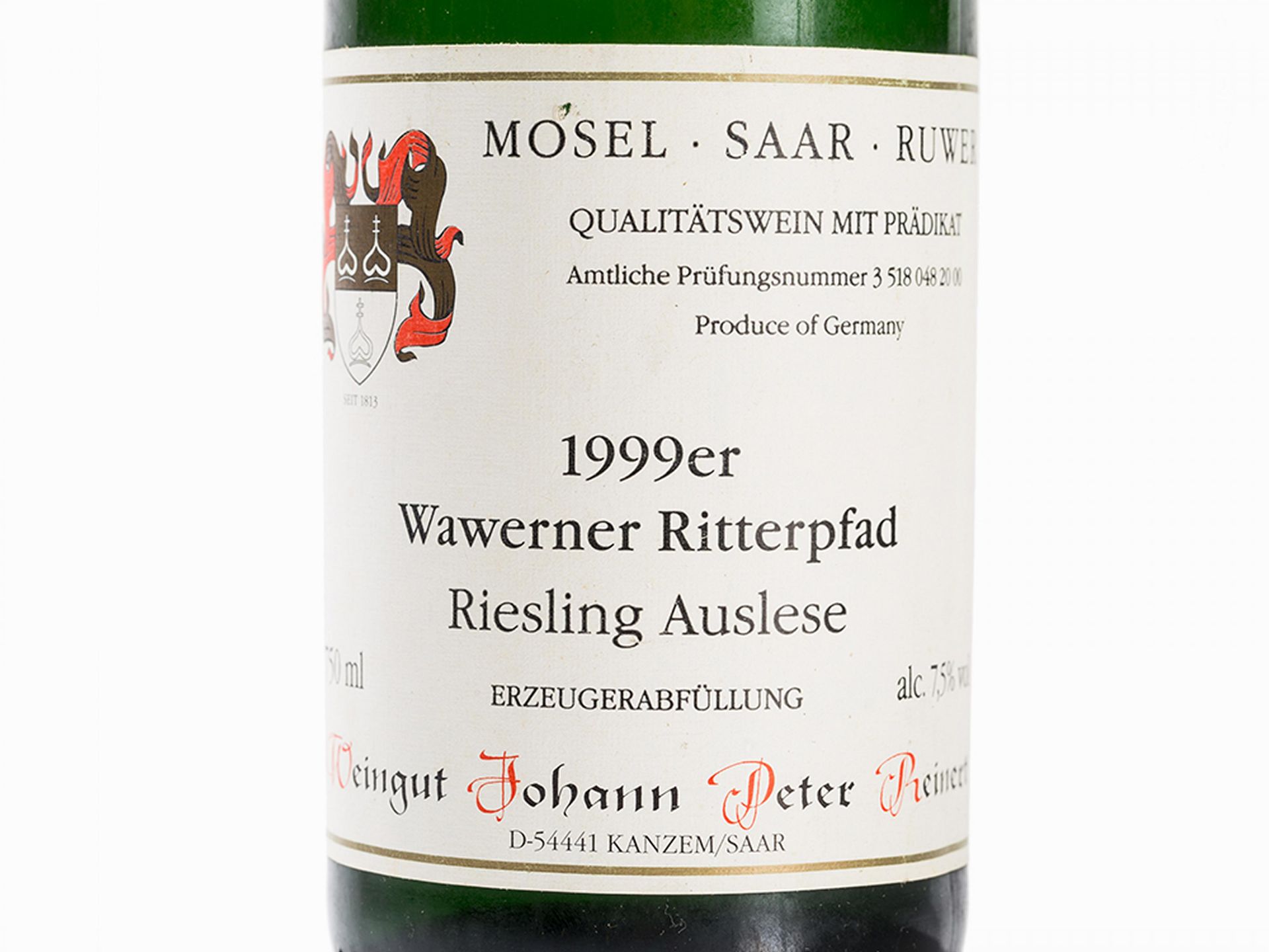 Konvolut (14 Flaschen - Deutscher Riesling aus den 1990er Jahren) 1 Flasche Erdener Prälat - Bild 8 aus 9