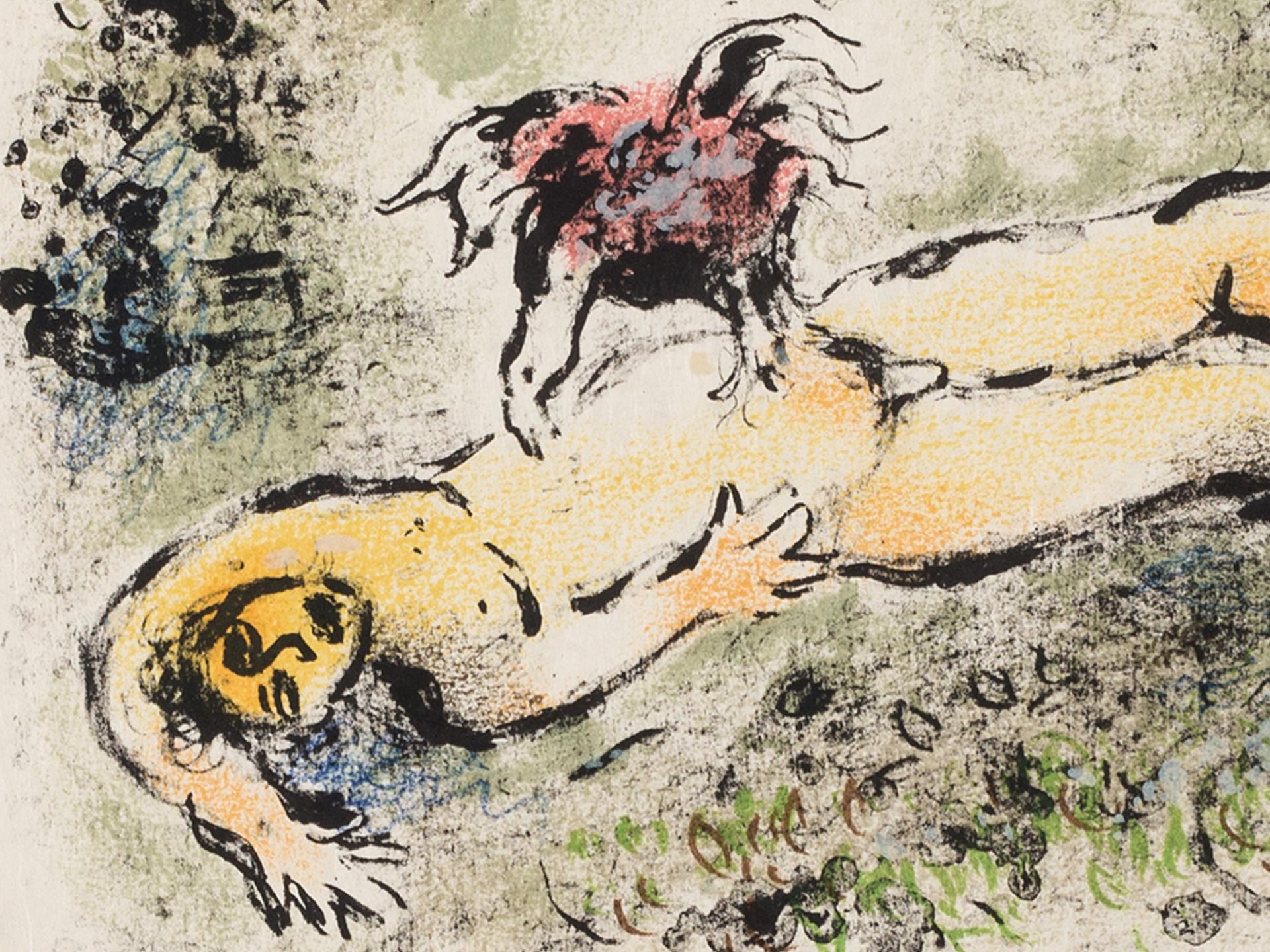 Chagall, Marc 1887 Witebsk - 1985 St. Paul de Vence Tityos Farblithografie auf Japon nacré 1974 - Image 7 of 8