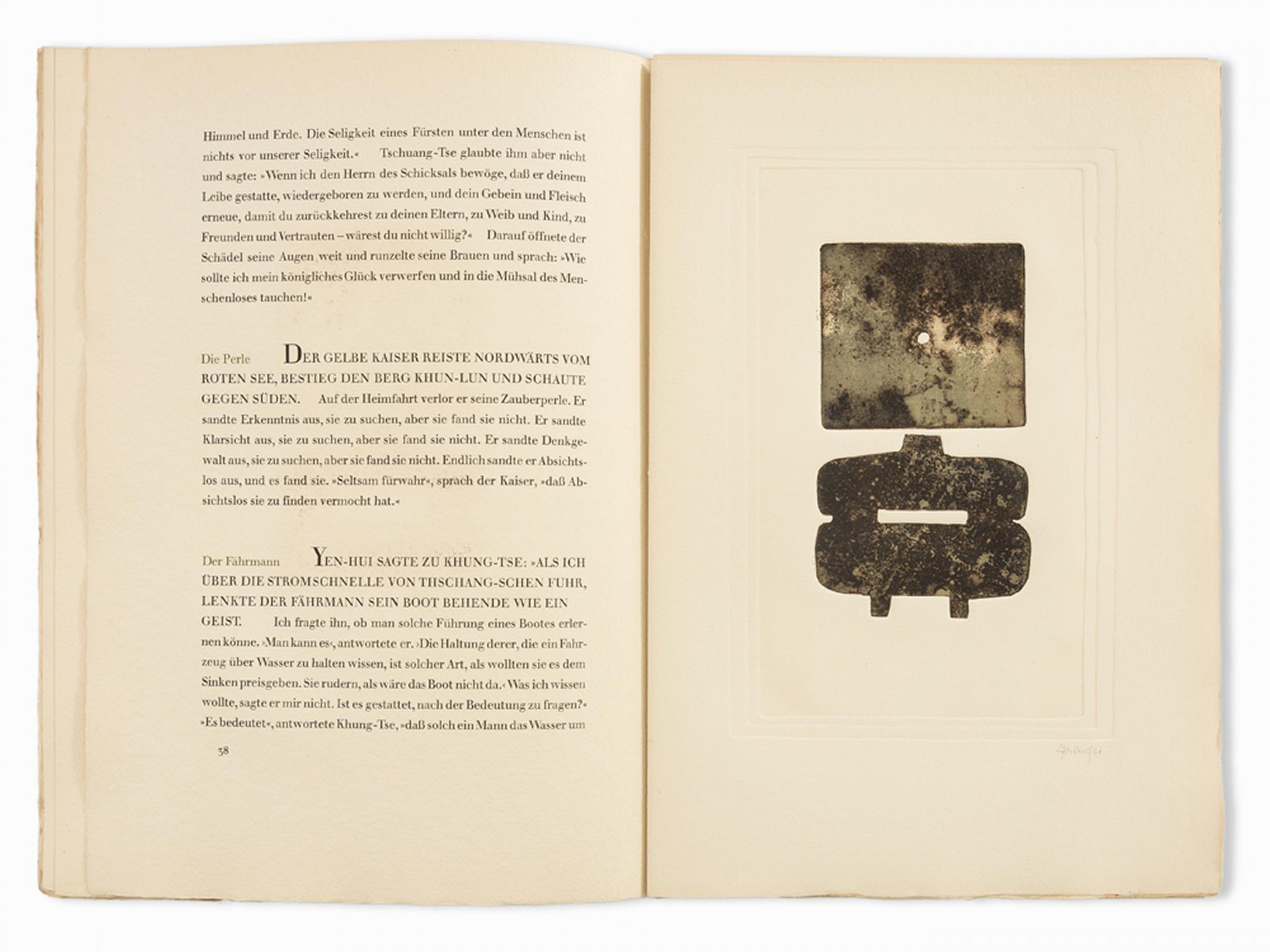 Springer, Ferdinand 1907 Berlin - 1988 Grasse Mappenwerk: "Reden und Gleichnisse des Tschuang- - Bild 4 aus 8