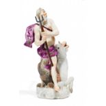 NEPTUN MIT HIPPOKAMP ALS ALLEGORIE DES WASSERS. Meissen. 3. Viertel 18. Jh. Modell F. E. Meyer, um