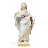 EVANGELIST JOHANNES. Meissen. Marcolini. 1774-1817. Modell J.F. Eberlein. Porzellan, farbig und gold