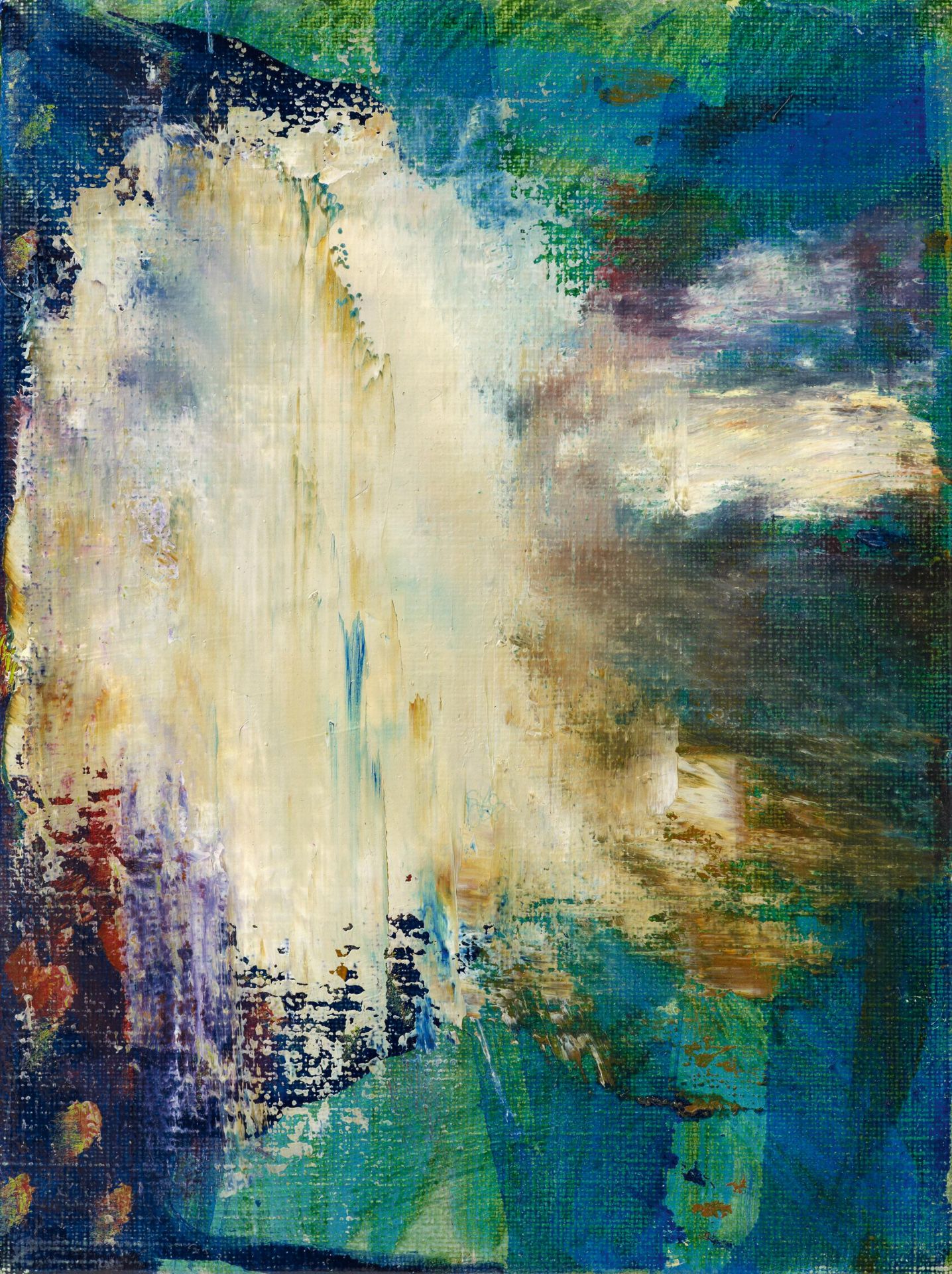 Richter, Daniel 1962 Eutin Ohne Titel. 2/02. 2002. Öl auf Leinwand. 24 x 18cm. Rahmen. Provenienz: