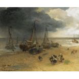 Achenbach, Andreas 1815 Kassel - 1910 Düsseldorf Aufziehendes Gewitter an der holländischen Küste.