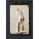 Molteni, Giuseppe Mailand 1800 - 1867 Bild eines Reliefs mit einer Badenden. Trompe l'oeil. Öl auf