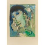 Chagall, Marc 1887 Witebsk - 1985 St. Paul de Vence La Poète. 1966. Farblithografie auf Arches (