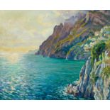 Cucuel, Edward 1875 San Francisco - 1954 Pasadena/Kalifornien Abend Stimmung Positano. Öl auf