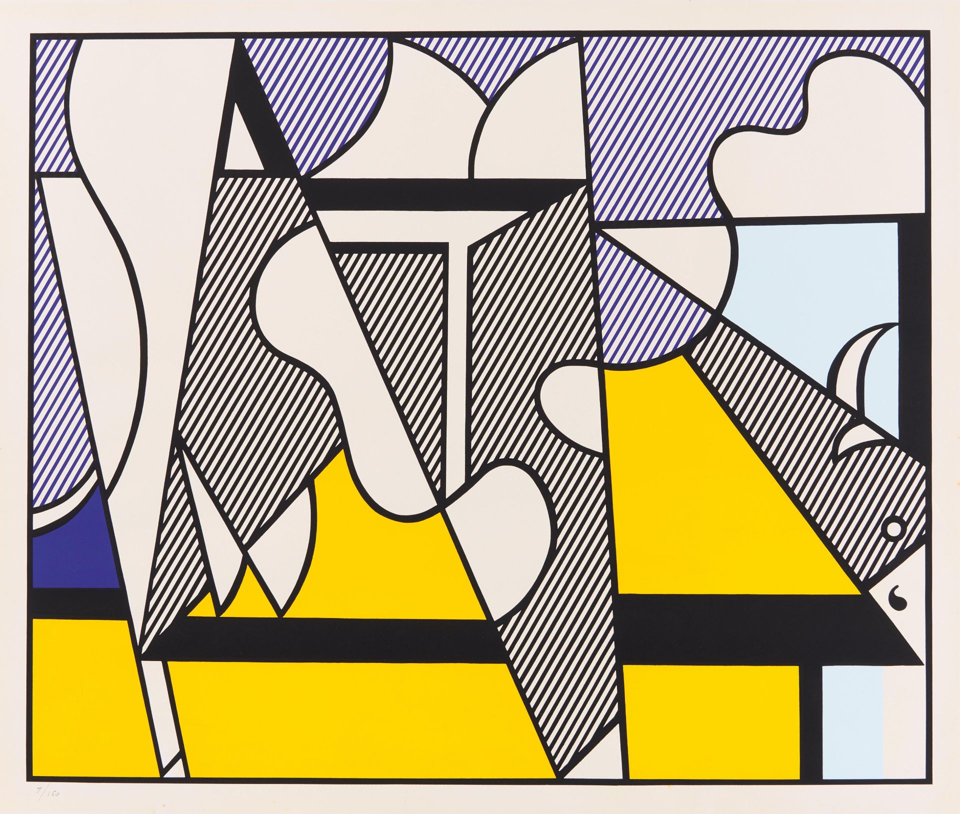 Lichtenstein, Roy New York 1923 - 1997 Cow Triptych (Cow going abstrakt) Poster. 1982. Drei - Image 3 of 6
