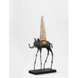 Dalí, Salvador Figueras/Spanien 1904 - 1989 Space Elephant (Élephant Spatial). 1980/1981. Bronze,