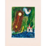 Chagall, Marc 1887 Witebsk - 1985 St. Paul de Vence nach L'horloge. 1956. Farbradierung und