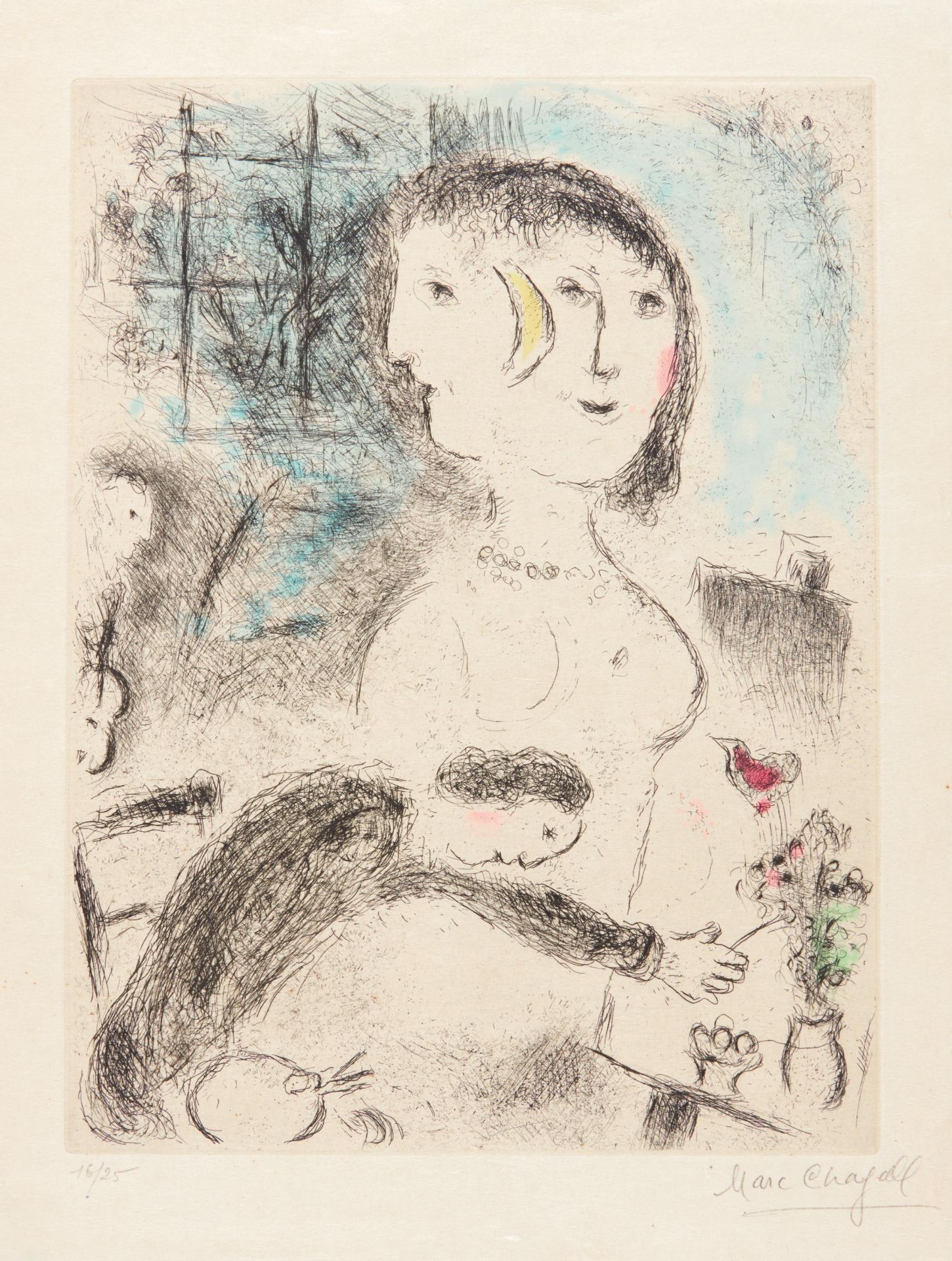 Chagall, Marc 1887 Witebsk - 1985 St. Paul de Vence Aus: "Louis Aragon, Celui qui dit les Choses