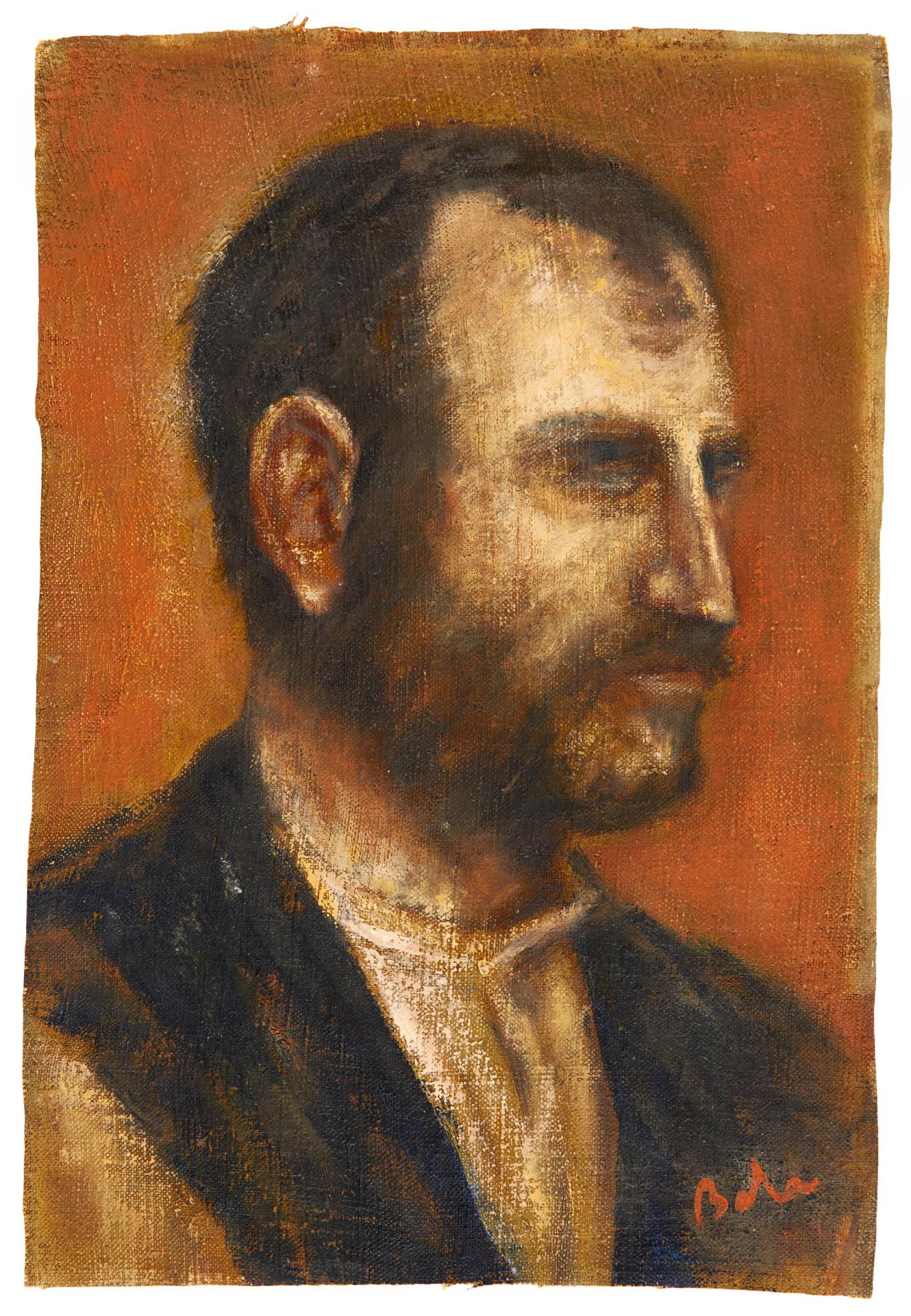 Baba, Corneliu 1906 Craiova/Rumänien - 1997 Bukarest Porträt eines Mannes im Profil. Öl auf Leinwand