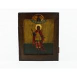 ikoon: Johannes de Soldaat Russische ikoon met voorstelling van Johannes de Soldaat met in de