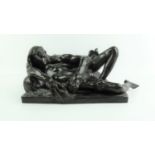 Rodin, sculpture 'de hebzucht' Franse gepatineerde bronzen sculptuur met voorstelling van 'de