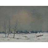 doek, Jos Dufour, winter doek, 100 x 130, winterlandschap, gesigneerd Jos Dufour (1896-1976)