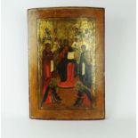 ikoon Chistus Pantokrator Russische ikoon met voorstelling van Christus Pantokrator omgeven door