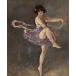 Raymond Charlot, ballerina doek, 60 x 50, ballerina, gesigneerd Raymond Charlot (1879-?)