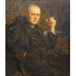 W. van Nieuwenhoven, portret marouflé, 64 x 54, herenportret, de heer van Kesteren uit Laren,