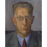 Piet Wiegman, portret van heer doek, 48 x 37, herenportret, gesigneerd Piet Wiegman (1885-1963)