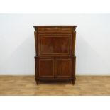 secretaire a abbatant Hollandse mahonie empire secretaire a abbatant met rechte lade en rechte