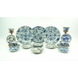 lot divers Chinees porselein lot divers Chinees porselein waaronder 3 blauw/witte borden en kop en