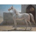 Otto Eerelman, Perzisch paard kleurenlitho, 44 x 58, Perzisch paard, gesigneerd in de druk O.