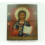 ikoon Christus Pantocrator Russische ikoon met voorstelling van Christus Pantocrator, 19e eeuw,