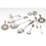 lot van 11 stuks zilver lot zilver waaronder geboortelepel, anno 1849, meester gebr. Veenstra,