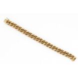 gouden armband 18 krt. gouden schakelarmband, lengte: 18 cm., breed: 12 mm., gewicht: 105 gram