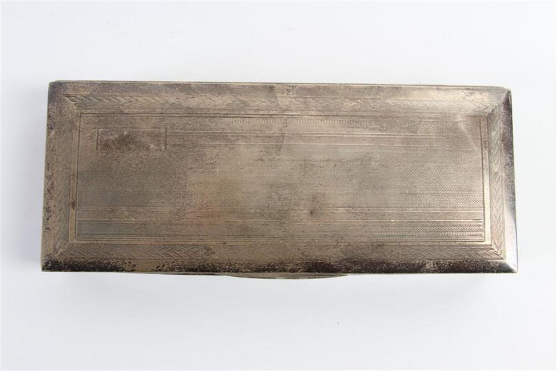 Zilveren sigarettendoos, Engeland. HxBxD: 4 x 22.5 x 9.5 cm. - Bild 2 aus 5