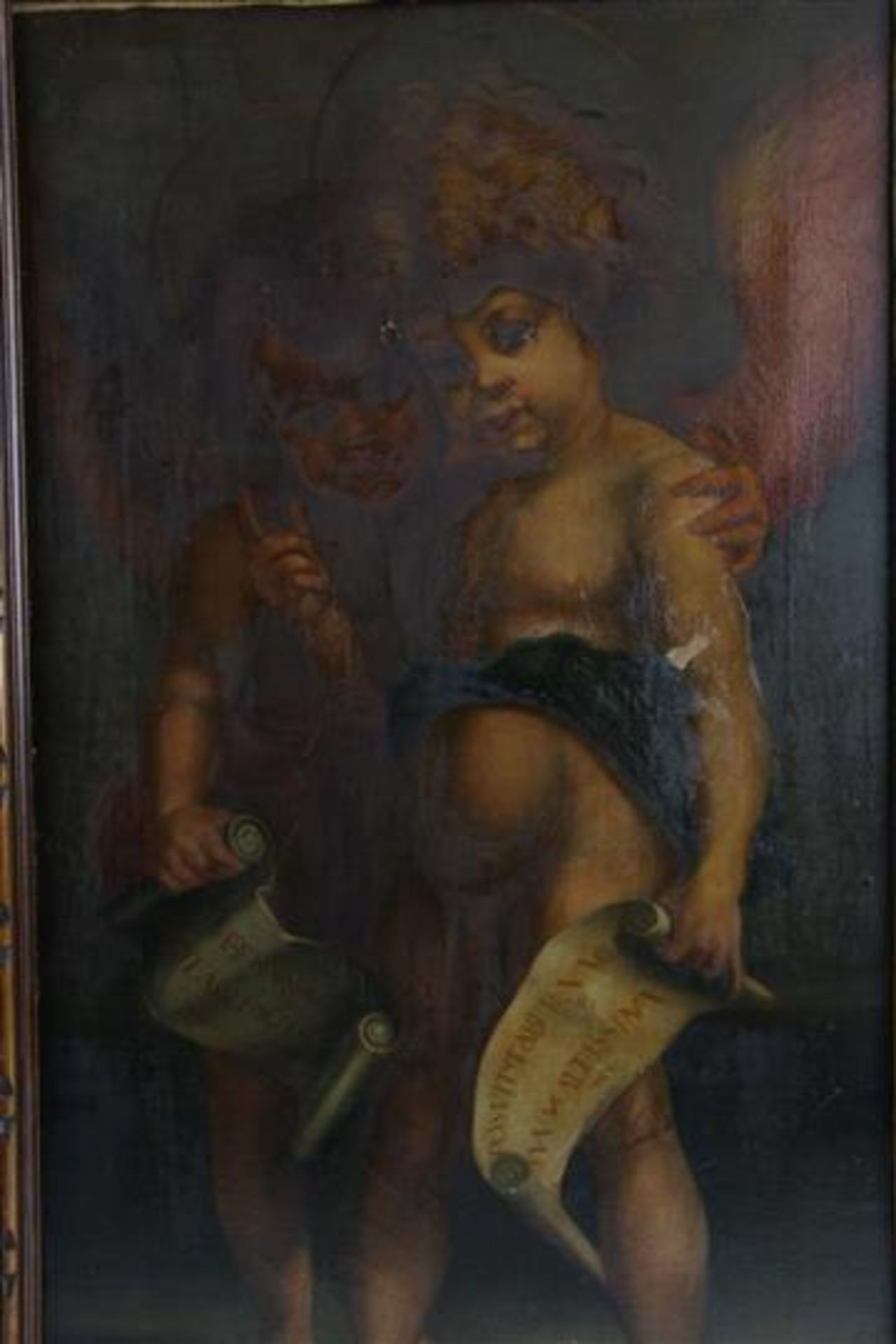 Schilderij 'Twee engeltjes'. HxB: 75 x 44 cm. - Bild 2 aus 4
