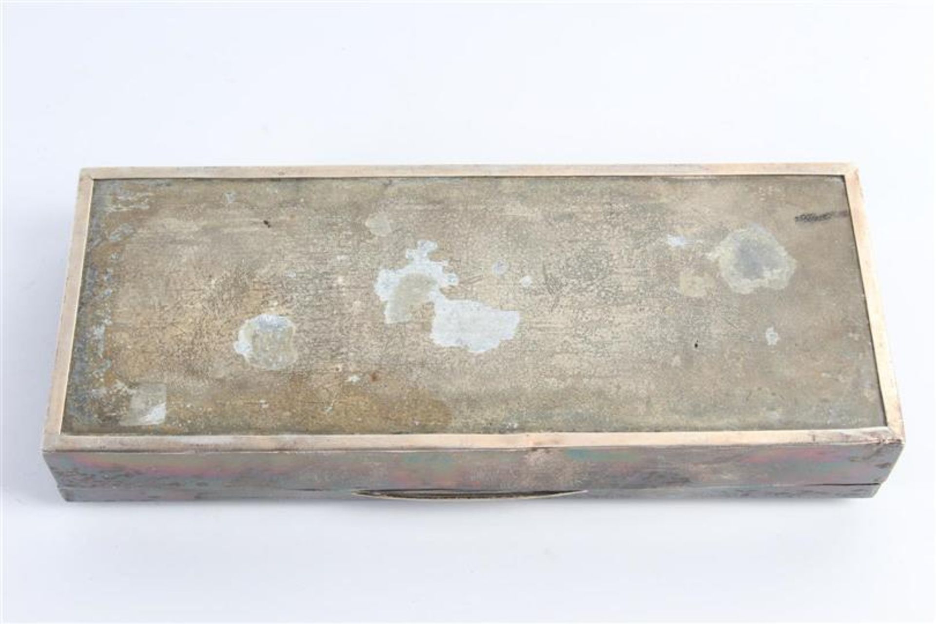 Zilveren sigarettendoos, Engeland. HxBxD: 4 x 22.5 x 9.5 cm. - Bild 4 aus 5