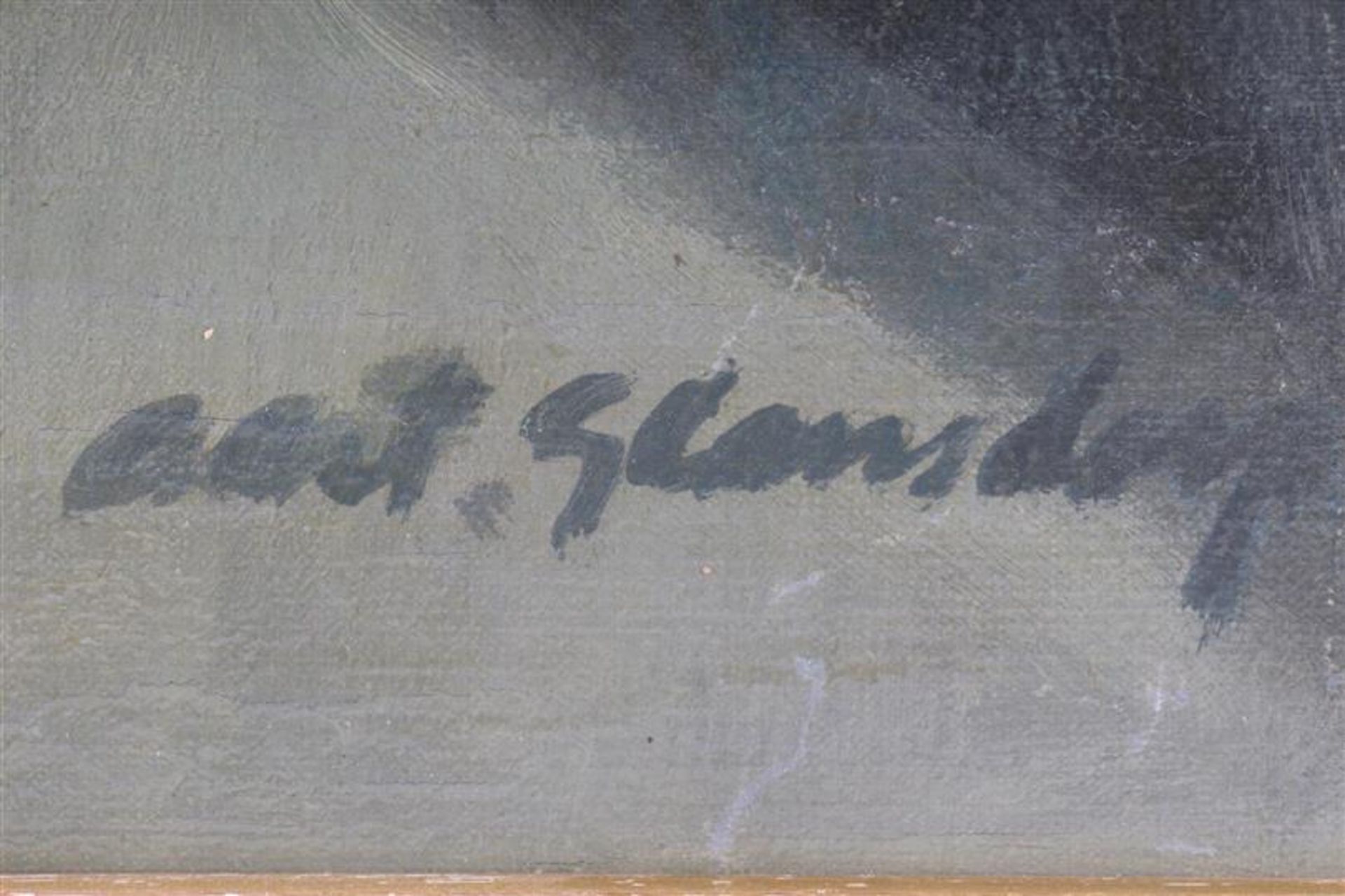Schilderij, olieverf op doek 'Bloemstilleven'. Aart Glansdorp (1903-1989) HxB: 65 x 60 cm. - Bild 3 aus 4