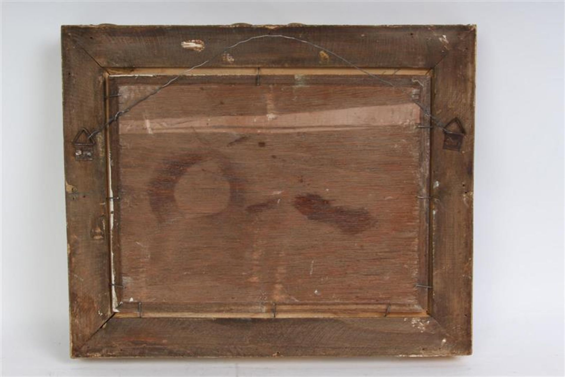 Schilderij op paneel 'Strandgezicht'. J. Hoek HxB: 17 x 22.5 cm. - Bild 4 aus 4
