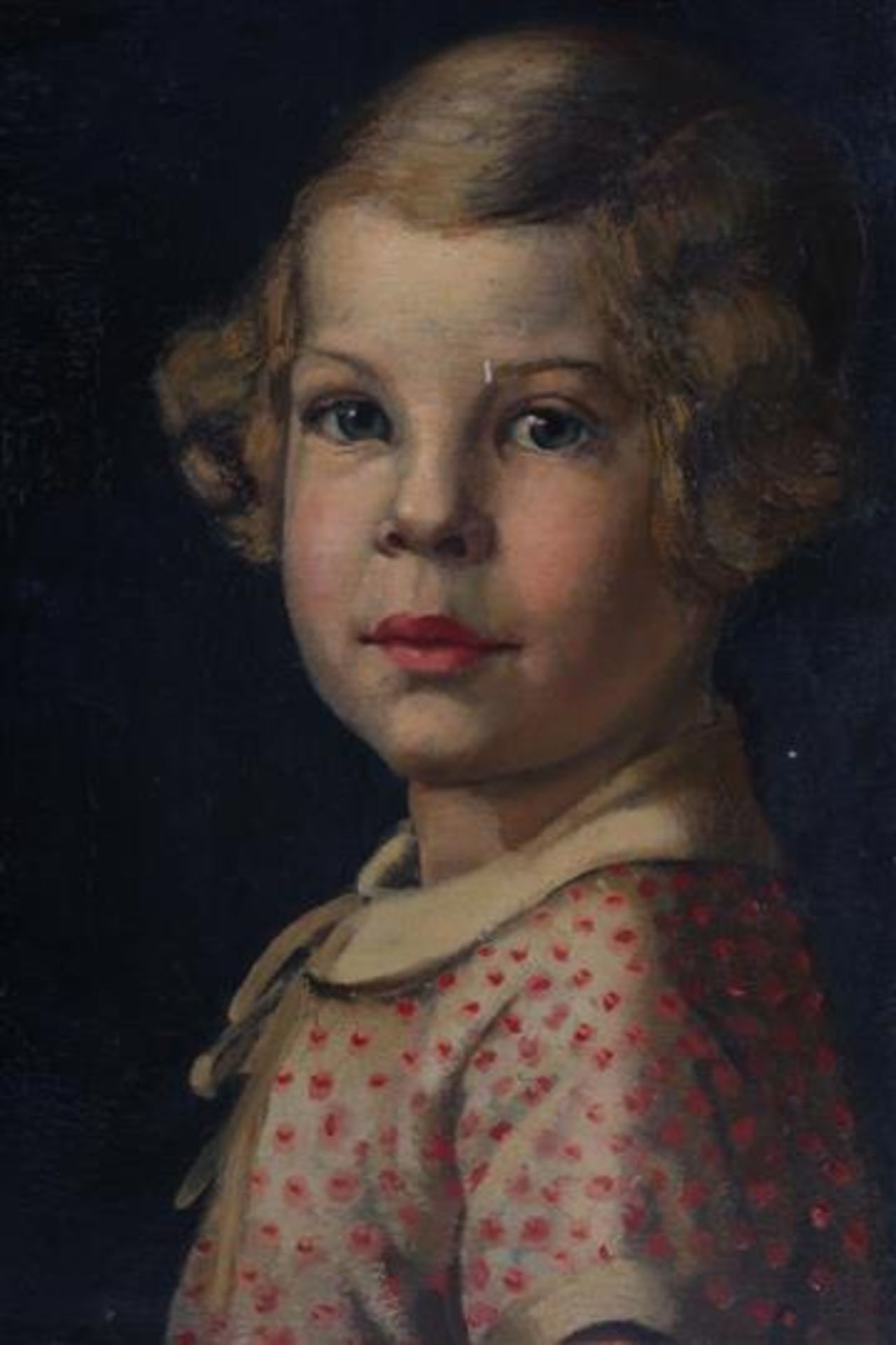 Schilderij, olieverf op doek, 'Portret Magda'. HxB: 26 x 35.5 cm. - Bild 2 aus 3