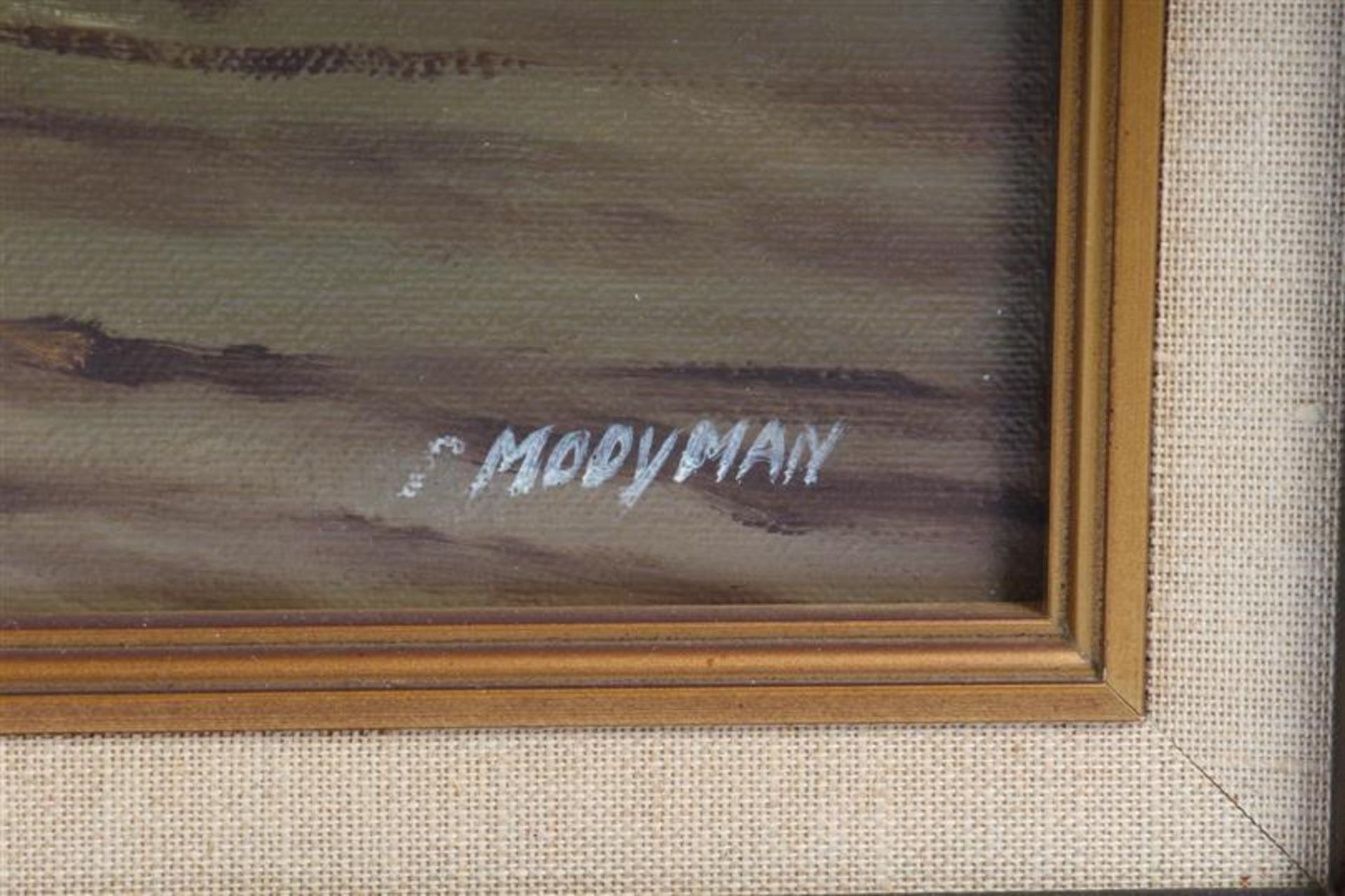 Twee schilderijen op doek, 'Zeegezicht en een strandgezicht', gesigneerd Mooyman. HxB: 50 x 60 cm. - Bild 3 aus 7